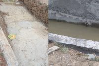 Foto proyek irigasi di Binuangen 