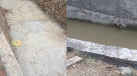 Foto proyek irigasi di Binuangen 