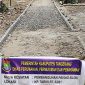 Foto saat pengerjaan paving blok dan foto papan proyek di Kampung tarisi Desa Ciakar Panogan Kabupaten Tangerang
