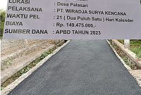 Proyek Peningkatan Jalan Hotmix di Palasari, Kecamatan Legok Tangerang