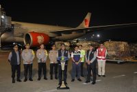 Pesawat ketiga berisikan bantuan kemanusiaan bagi warga Palestina di berangkatkan