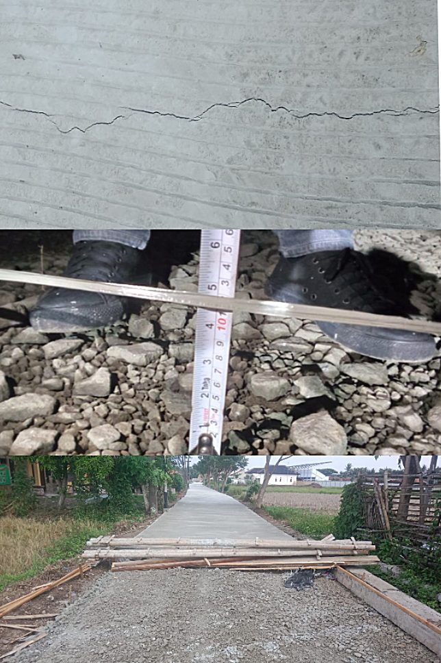 Proyek pinigkatan jalan KH Dahlan Hafidz, Kecamatan Kresek, Kabupaten Tangerang