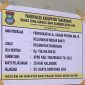 Papan informasi atau pagu anggaran proyek di Kelurahan Mekar Bakti
