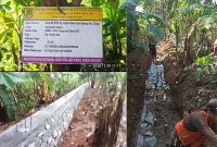 Proyek turap di Desa Pasir Gadung, Kecamatan Cikupa, Kabupaten Tangerang Banten. 