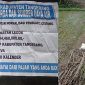 Foto pagu anggaran dan proyek turap di Kecamatan Legok, Kabupaten Tangerang yang diduga molor hingga 2024.