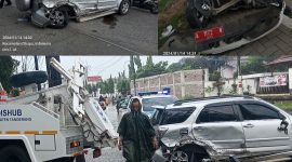 Foto seusai kejadian kecelakaan di lokasi