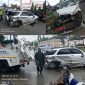 Foto seusai kejadian kecelakaan di lokasi