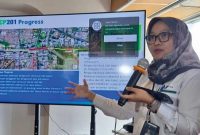 Foto Direktur Konstruksi PT MRT Jakarta Weni Maulina dalam Forum Jurnalis MRT Jakarta review 2023 dan rencana 2024, Jakarta.