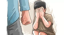 Gambar ilustrasi ayah aniaya anak dibawah umur. 