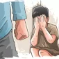 Gambar ilustrasi ayah aniaya anak dibawah umur. 