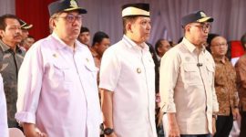 Peletakan batu pertama pembangunan Stasiun Jatake. (ist)