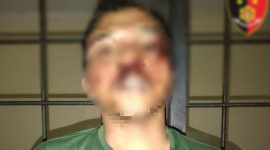 Poto pelaku curanmor di Karawaci Tangerang diamuk warga