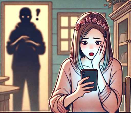 Gambar ilustrasi seorang wanita muda terkejut tiba-tiba menerima tagihan pinjaman online. Dengan bayangan latarbelakang sosok teman mengkhianatinya. Sumber google.